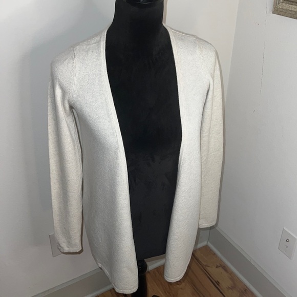 WYTHE NY natural 100% Cashmere open cardigan long sleeves Sz XS - Picture 1 of 7